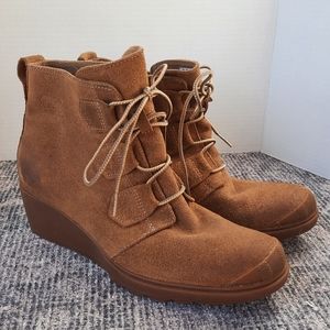 Sorel sz 9 Toronto waterproof wedge boot brown